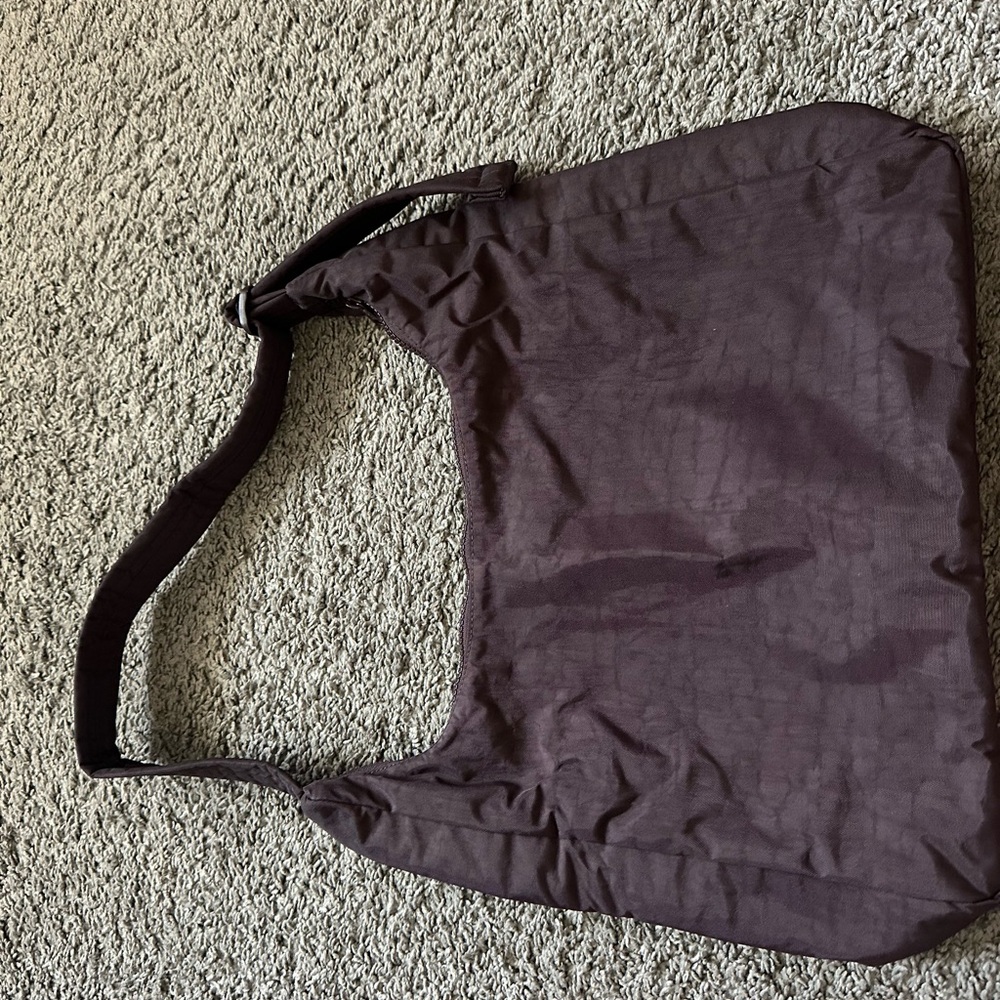 BAGGU Chocolate Brown Nylon Shoulder Bag